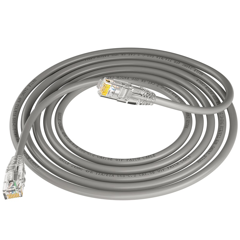 海乐（Haile）CAT6六类非屏蔽超细网络跳线 细径超柔网线 电脑连接线 蓝色5米 HT-512F-5M