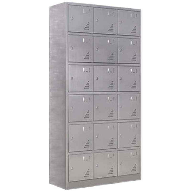 亿三威 不锈钢更衣柜文件柜员工储物柜工厂无尘车间鞋柜食堂碗柜餐具柜子 通玻(201不锈钢) 经济款