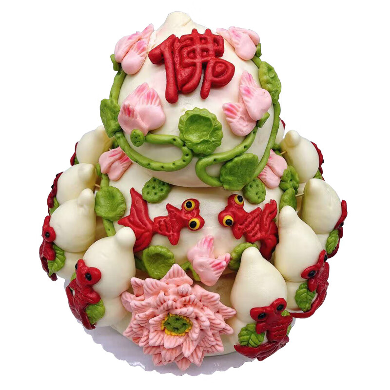 金穗朵(jinsuiduo) 花式馒头手工花馍山东大馒头上供胶东花饽饽6.