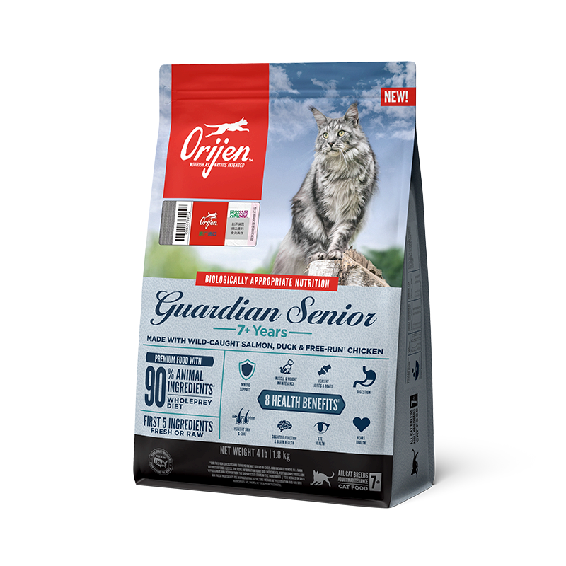 Orijen渴望貓糧 八重守護(hù)老年貓進(jìn)口 貓糧1.8kg-效期至27年4月