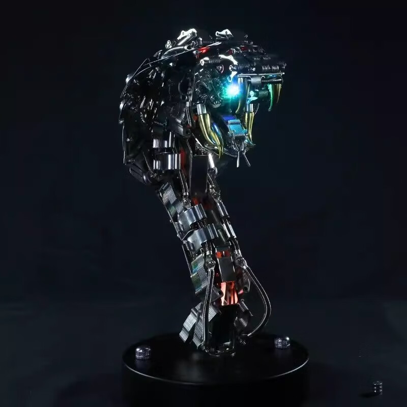 金属拼图积木高难度机械拼装玩具手工diy模型礼物 眼镜蛇王金属拼装