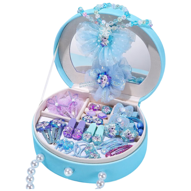 迪士尼（Disney）爱莎公主儿童首饰盒玩具小女孩6-12岁圣诞节生日礼物艾莎发饰冰雪