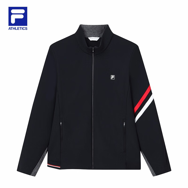 fila athletics 斐乐男装官方男针织上衣2021冬季新品时尚运动外套