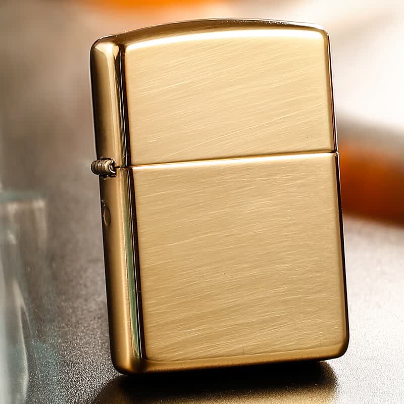 zippo打火机 盔甲版加厚镜面167 之宝煤油防风正版 黄铜定制刻字 纯铜