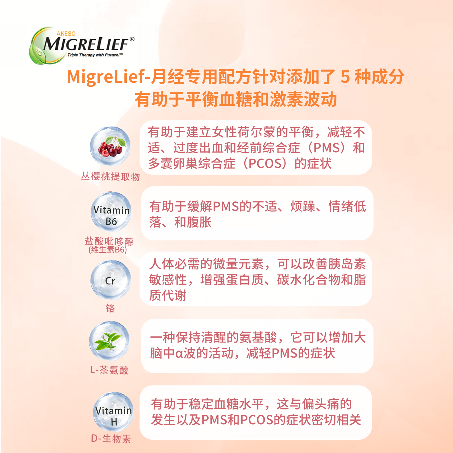 MigreLief美国进口迈立疏镁补剂小白菊预防缓解月经性舒缓偏头痛头疼头晕 舒缓偏头痛头疼头晕 60粒*1瓶