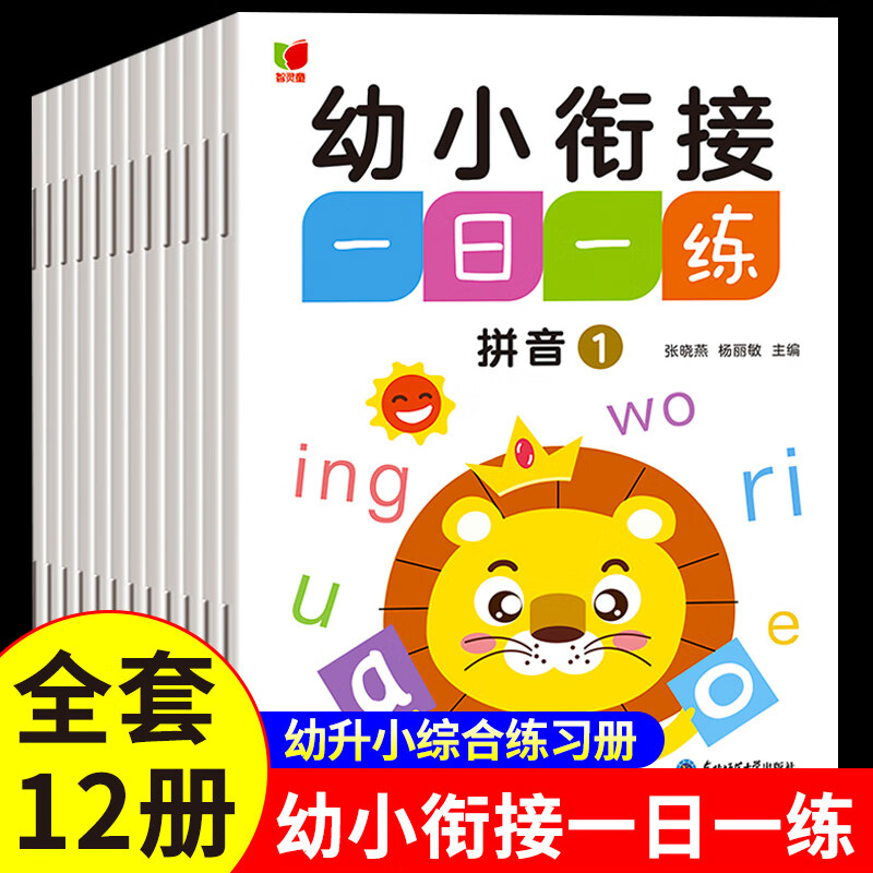 幼小衔接每日一练教材全套整合幼儿园学前班升一年级幼儿园大班入学准备练习册拼音数学识字书幼儿启蒙3-6岁专项训练一日一练 【全套12册】幼小衔接 一日一练