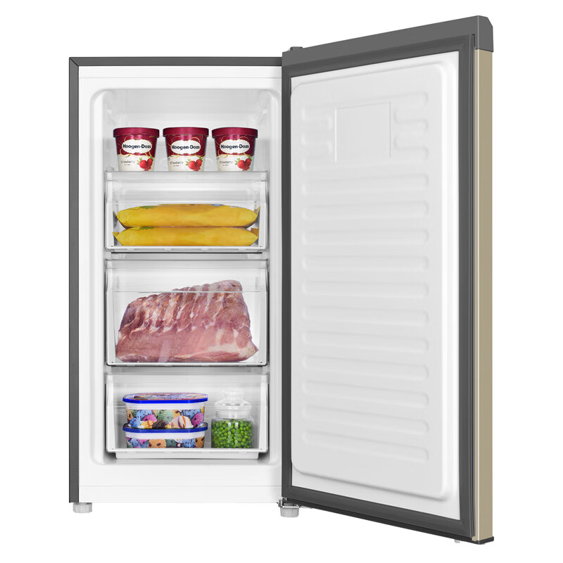 海尔（Haier）102升匀冷家用立式冰柜 母乳冷藏小型冰箱抽屉式冷柜冷冻柜BD-102MDT