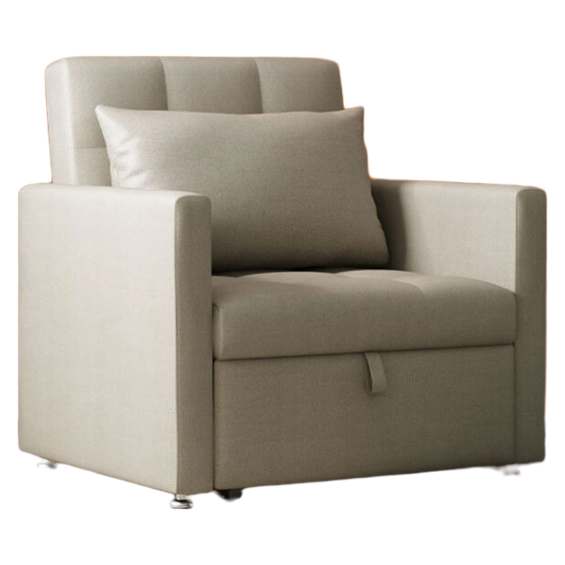 西堡迪 可折叠1米沙发床书房 单人办公室多功能两用科技布欧式网红折叠床 米灰色 0.8米海绵款【科技布】