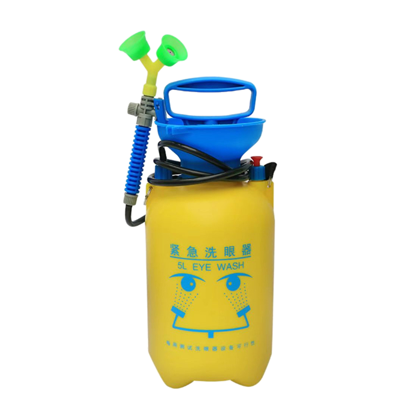 京采无忧  工业用验厂便携式洗眼器移动式双口5l简易实验室紧急喷淋洗