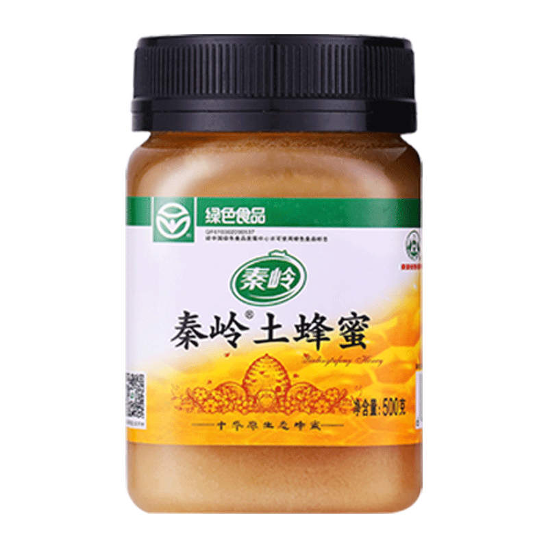 【绿色食品】秦岭结晶正宗土蜂蜜 蜂巢蜜天然纯蜂蜜百花蜂蜜成熟蜜峰蜜500g