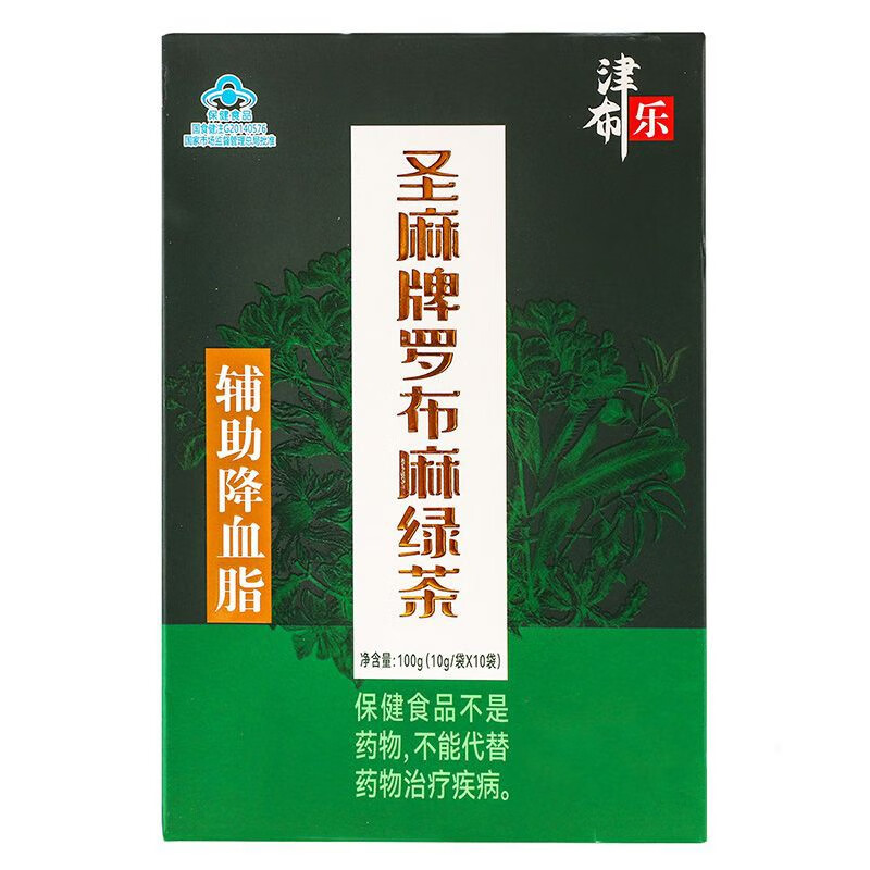 津布乐 圣麻牌罗布麻绿茶 10g*10袋 1盒
