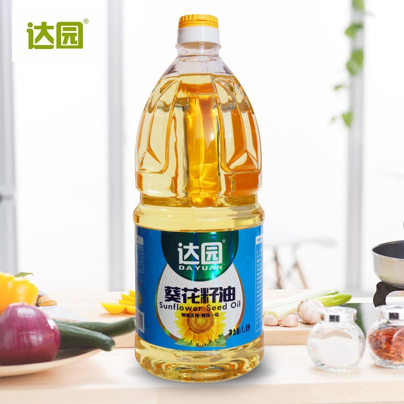 达园 食用油 物理压榨精炼一级葵花籽油 1.5L