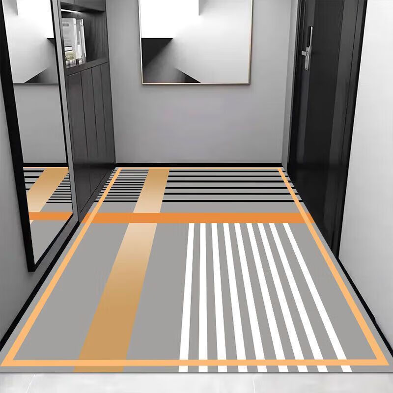 福沐硅藻泥地垫大尺寸可裁剪入户门垫进门除尘防滑吸水脚垫浴室厕所 金线橙橘真硅藻泥 80cm*120cm