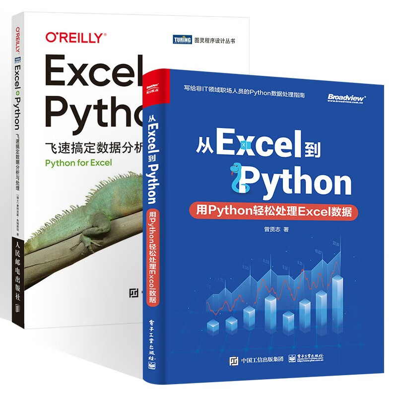 Excel+Python 飞速搞定数据分析与处理+用Python轻松处理Excel数据(两册)