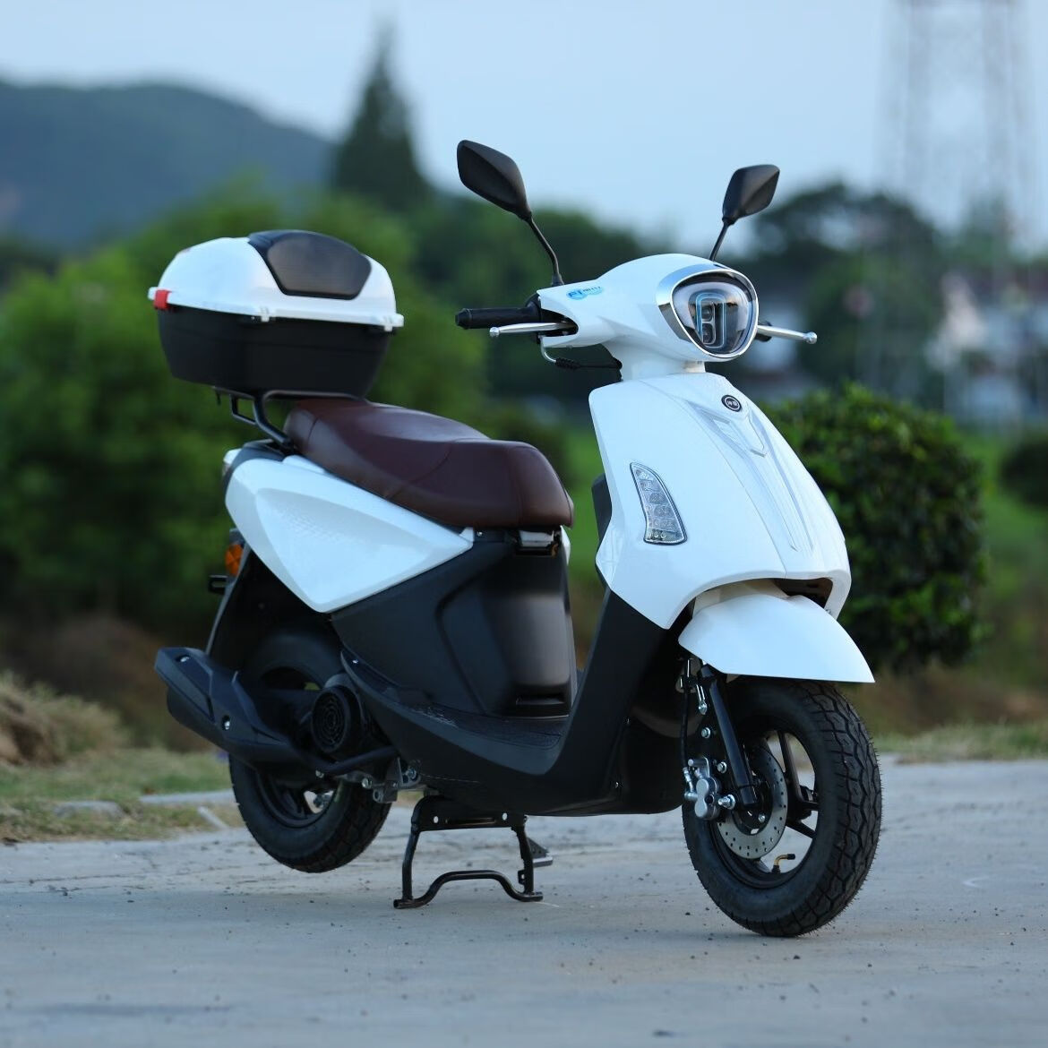 摩岛巧格JOC i125CC踏板车 接送外卖燃油代步省油助力可上牌摩托车 巧格三代【白色】 巧格三代【国四电喷】可上牌