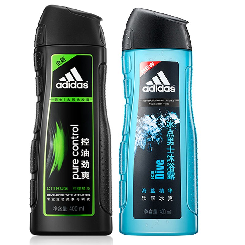 ���ڲ��������ϴ�˹ ��adidas��Adidas���ϴ�˹��ʿϴ��¶ϴ��ˮ730ml�˶����� ����ϴ��400ml+������ԡ400ml