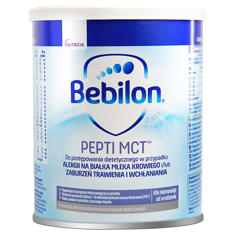 波兰bebilon牛栏纽太特水解奶粉 牛奶蛋白防乳糖奶粉 乳糖mct全段450g