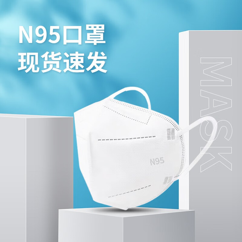 iChoice【现货速发】N95口罩一次性独立包装防粉尘pm2.5工业成人防护 50只/盒