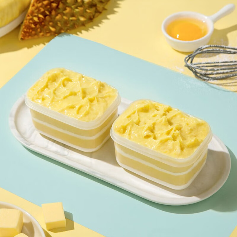 榴芒一刻榴莲千层蛋糕 盒子端午节冰粽子甜品奶油蛋糕生日糕点点心 2