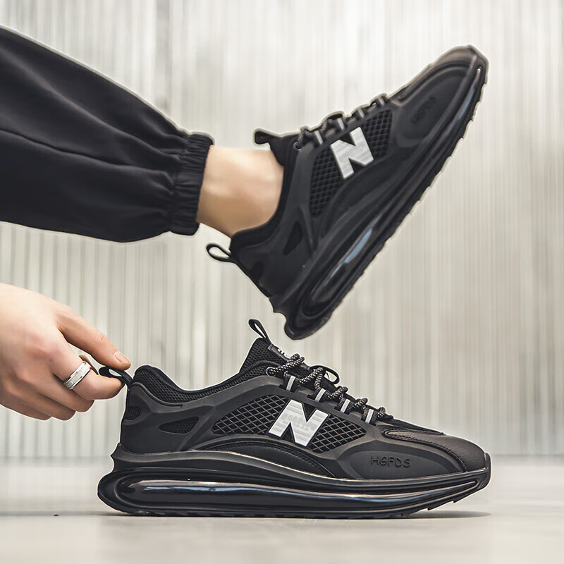 nb男鞋冬季透气网面男士休闲运动跑步鞋黑武士纽百伦ne莆田纯原 9 910