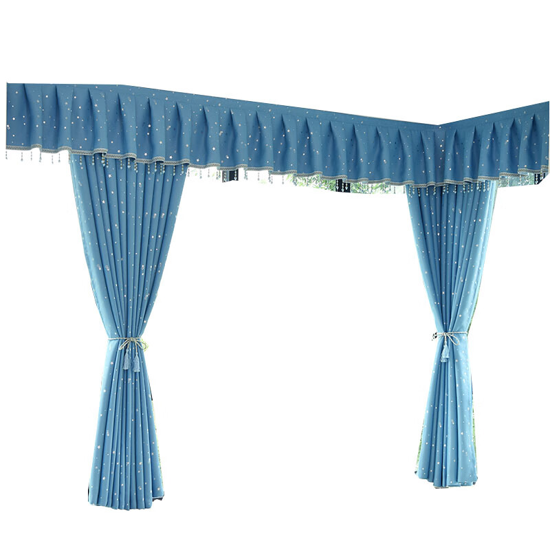 窗帘眉头豪尚定制全遮光加厚成品窗帘头阳台客厅卧室飘窗自粘帘头幔头