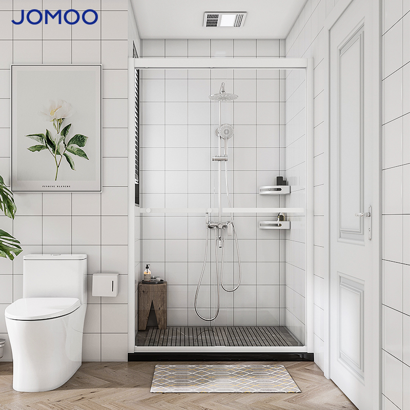 九牧(jomoo)九牧整体浴室移门淋浴房双轨双开门隔断干湿分离浴室卫生