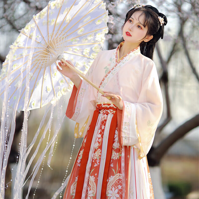 亲在唐制汉服女古装齐腰襦裙魏晋制中国风交领襦裙日常新中式古风衣服