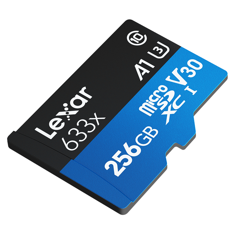 雷克沙（Lexar）256GB TF（MicroSD）存储卡 C10 U3 V30 A1 扩容内存卡 读速100MB/s 耐久稳定（633x）
