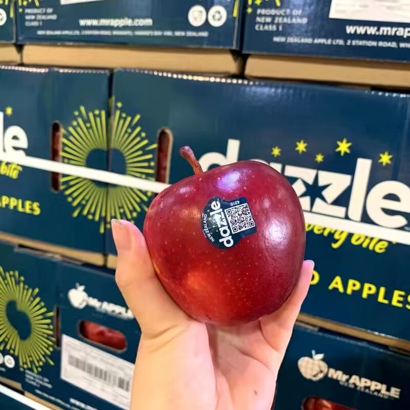 GANXIAN新西兰进口丹烁苹果苹果先生（顺丰可送到家）当季新鲜水果苹果 丹烁12个礼盒装 单果180-200g
