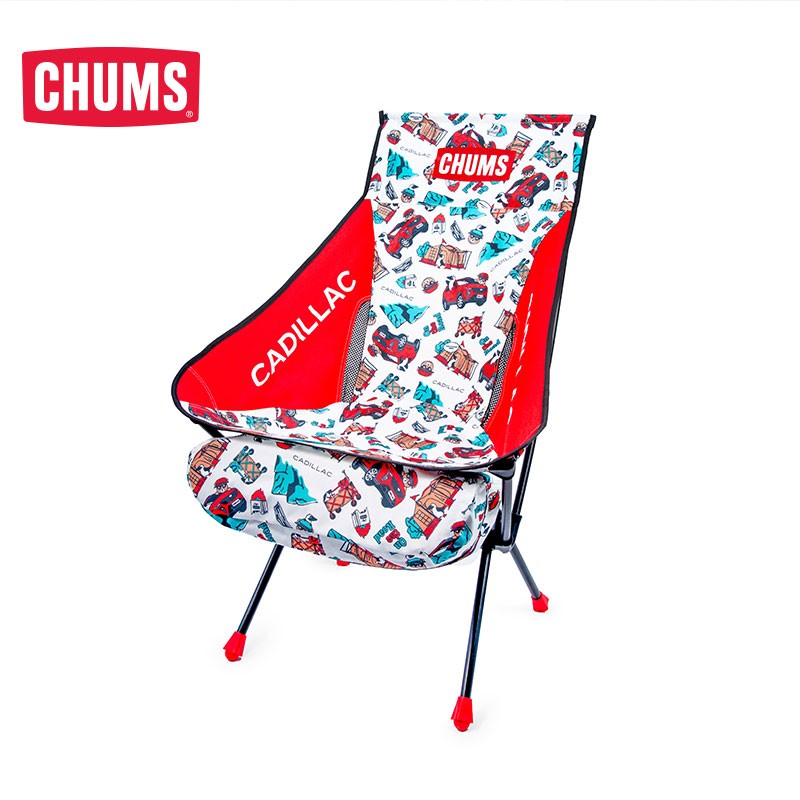 CHUMS洽洽鸟xCadillac联名款 露营装备月亮椅折叠椅子CH62-2010 红色Z300 OS
