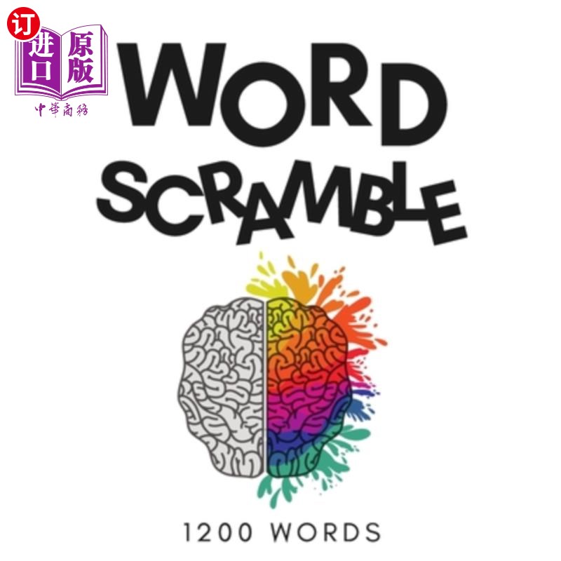 海外直订1200 word scramble: word scramble puzzle book large