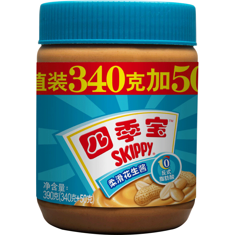 SKIPPY 四季宝 柔滑花生酱 390g