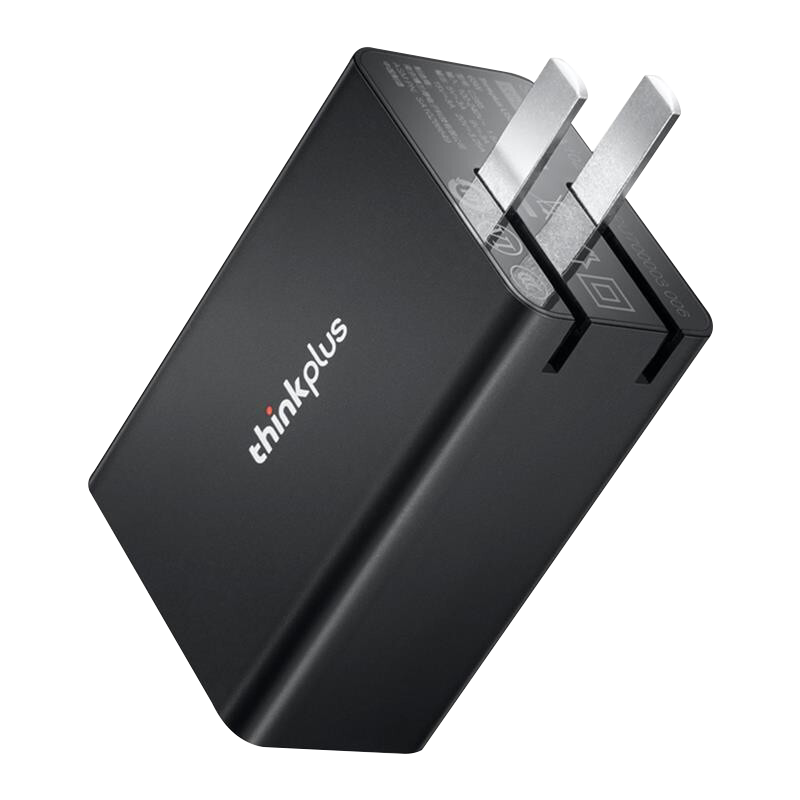 ThinkPad 思考本 Nano 手机充电器 Type-C 65W 黑色+双Type-C 数据线 1.8m