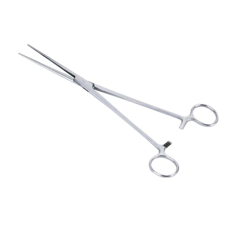 医用止血钳直头不锈钢弯头手术夹子宠物专用拔毛钳外科缝合持针器 12.