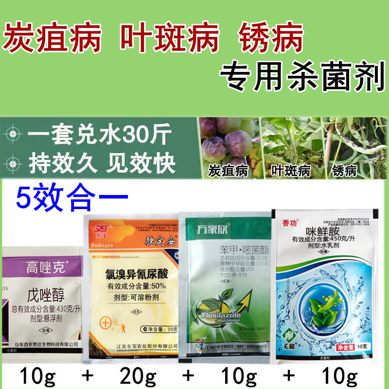 炭疽病锈病专用药大棚蔬菜四季豆角锈病黄瓜叶斑病西瓜剂农药