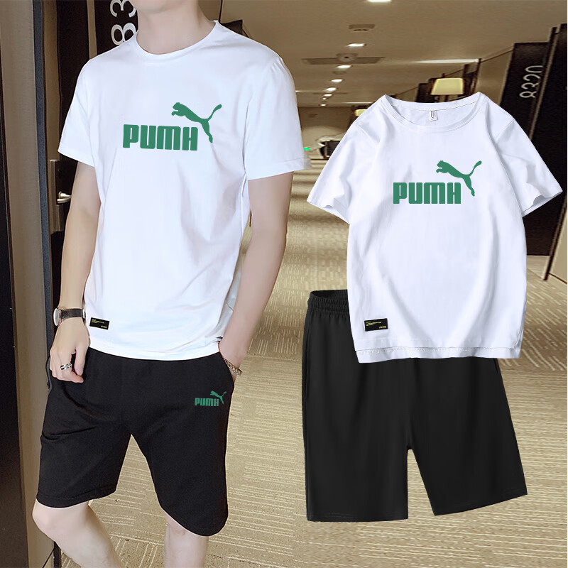 男士休闲运动套装时尚短袖夏季2023新款帅气搭配短裤韩版潮牌衣服