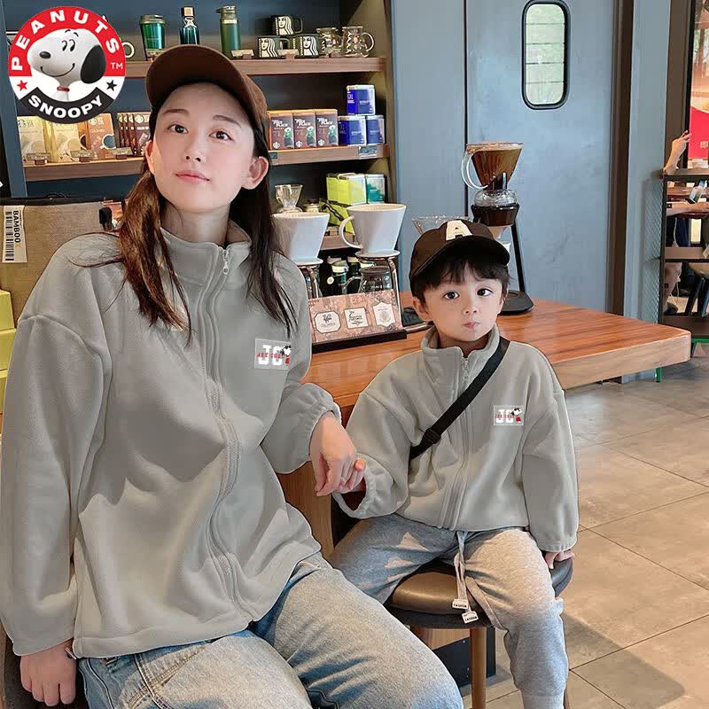 史努比（SNOOPY）男女童外套秋冬款新款洋气中小童女孩儿童秋装上衣摇粒绒抓绒衣服 WT1摇粒绒S01抽绳款-灰 150使用感如何?