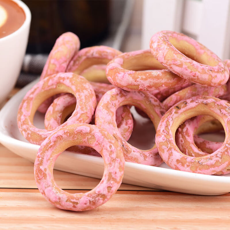 面包圈小麦面包圈香脆甜甜圈零食