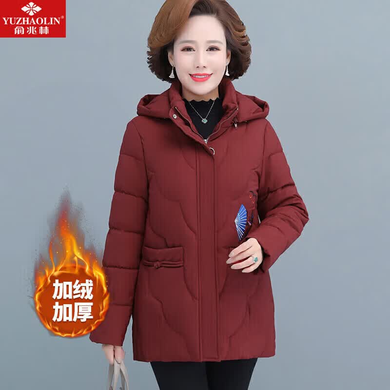 俞兆林 中老年女装妈妈冬装棉服女中长款冬季加厚保暖棉衣外套婆婆老人棉袄子 Y22JM1343 大红色 3XL高性价比高么？