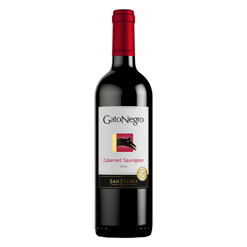 negro)智利黑猫红酒赤霞珠干红gatonegro 智利进口葡萄酒国际品牌猫酒