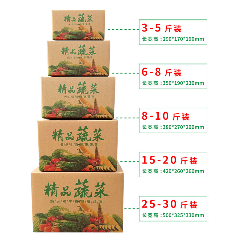 茉舟蔬快递邮寄专用包装箱 快递蔬菜纸箱有机蔬果包装辣椒物流打包箱