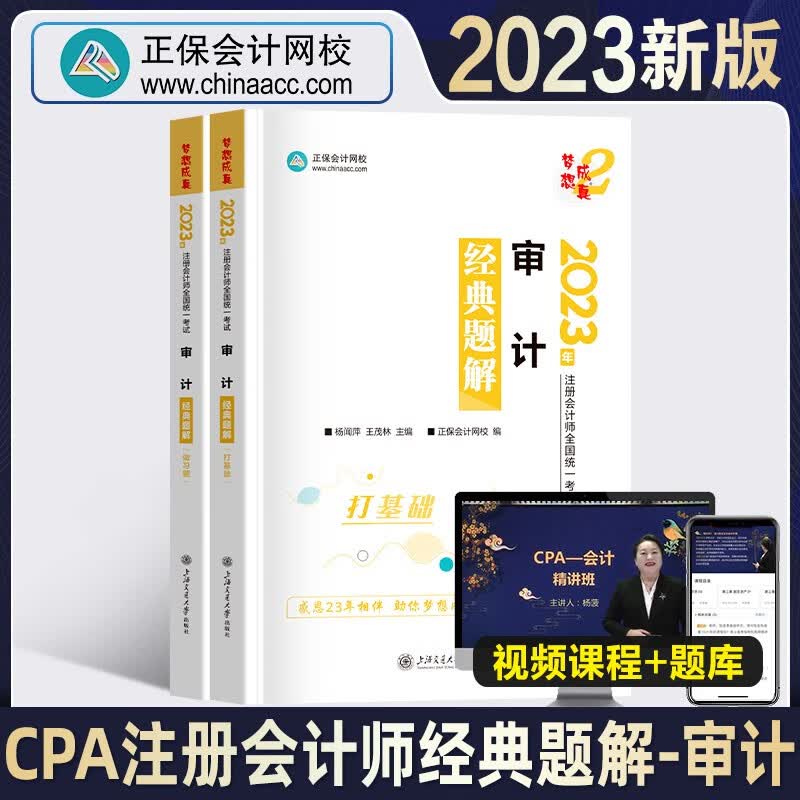 2023注册会计教材cpa经典题解 正保会计网校cpa2023教材注册会计师考试图书基础提升讲义试题试卷经典题解 审计 单科