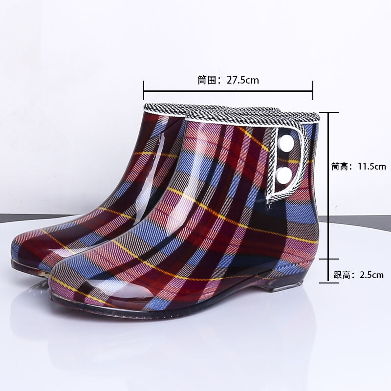 短筒时尚夏水靴女防滑雨靴女防水鞋短筒水鞋女雨鞋成人学生韩版防水