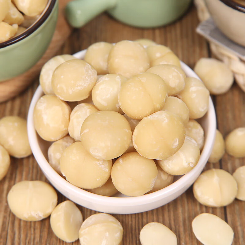 生无壳奶油味坚果干果散装1斤装零食 【盒装整颗夏果仁】500g原味生