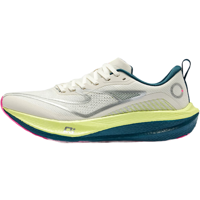 鸿星尔克绝尘3专业马拉松竞速训练跑步鞋减震运动鞋防滑跑鞋中考体测男鞋 青云直上 微晶白/萌芽绿（男） 41