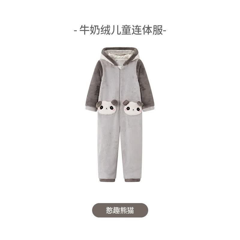 i-baby恒温牛奶绒连体家居服 全家亲子装造型家居服 保暖恒温卡通 憨趣熊猫-儿童家居服 110码【推荐身高100-110cm】使用感如何?