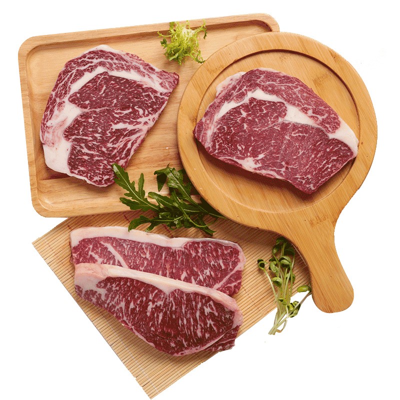 【核酸已检测】肉管家 澳洲进口和牛m6原切眼肉西冷牛排套餐 610g 原