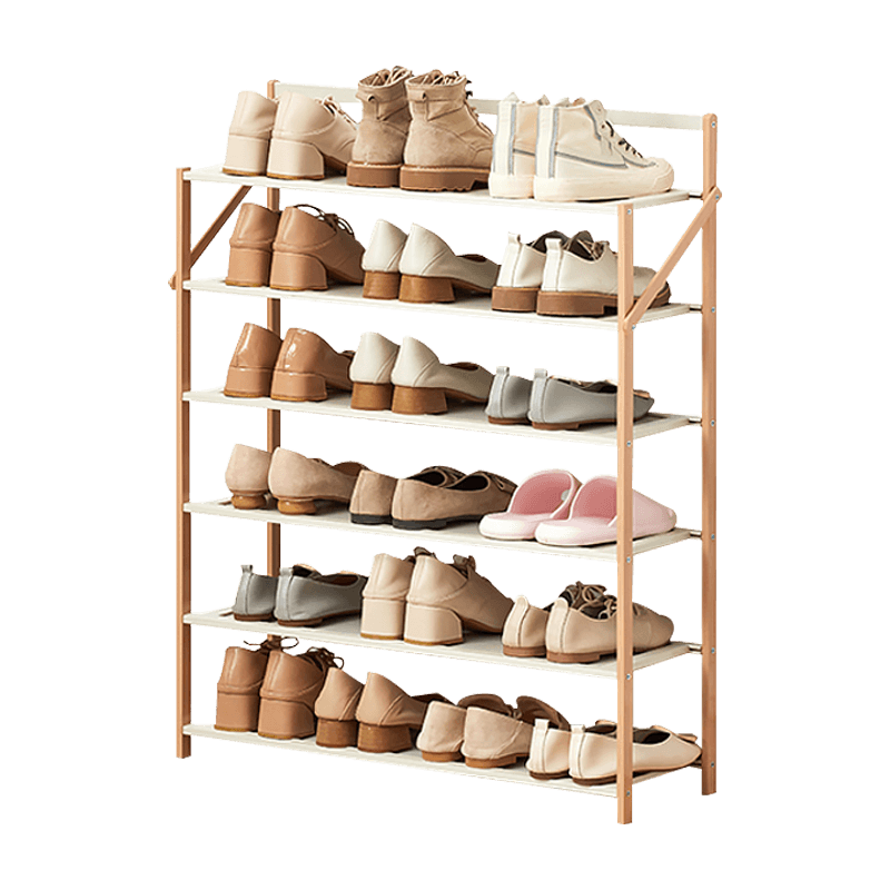 佳家林鞋架家用折叠免安装移动鞋架门口结实耐用小鞋柜宿舍防尘现代鞋架子 余晖粉色2层50cm