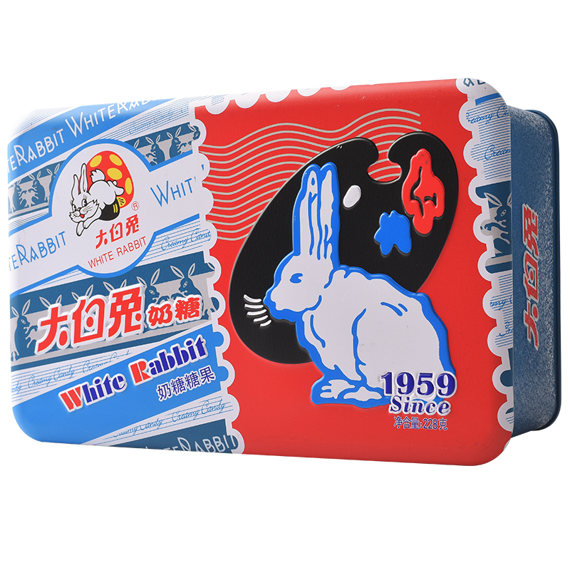 大白兔奶糖 60周年纪念款 铁听装礼盒 上海特产 伴手礼 228g