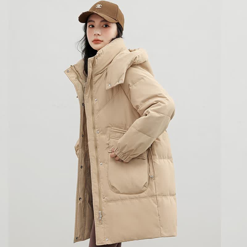 皮尔卡丹（pierre cardin）冬装新加厚2023冬季新款中长韩版时尚简约百搭棉服女外套女棉衣 卡其色 L怎么样,好用不?